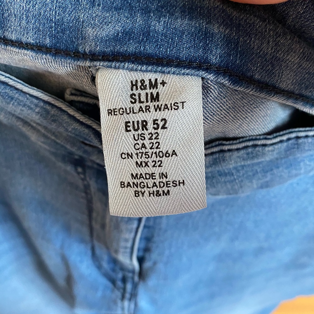 H&M plus size straight leg jeans - Picture 3 of 4